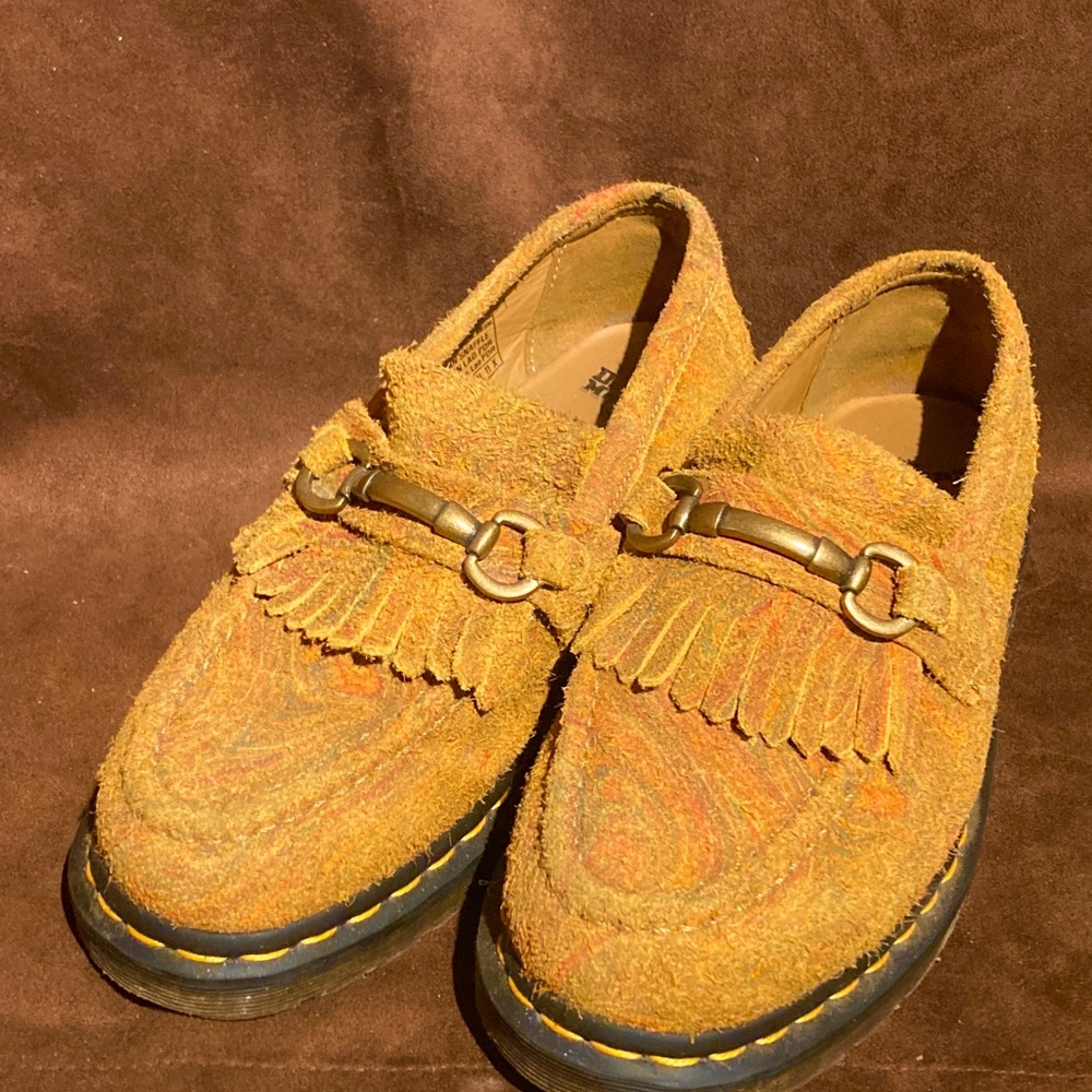 Doc Martens Marbled Suede Loafers never worn size 8 women’s